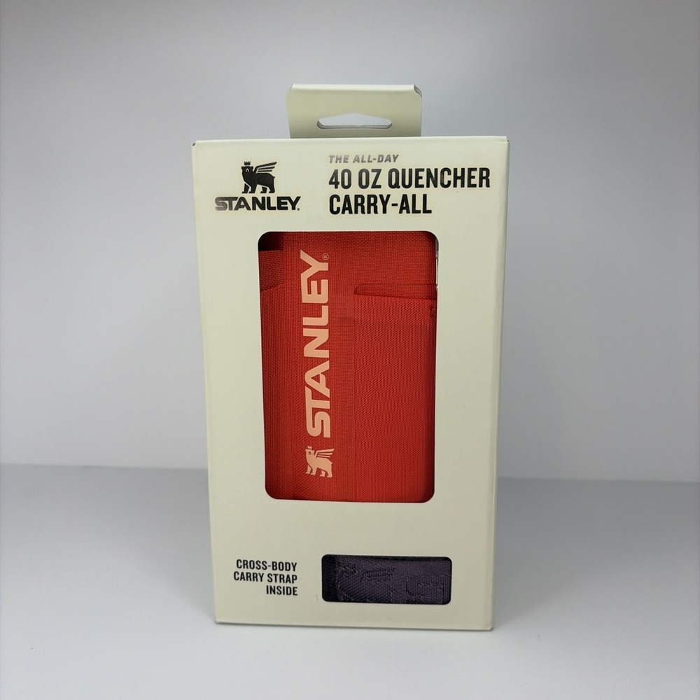 NEW Stanley The All Day 40OZ Quencher Carry All Orange + Cross Body Strap NO CUP